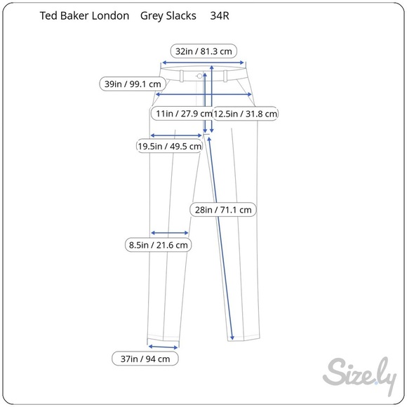 Ted Baker London Men’s Chinos - Gray - Picture 4 of 4